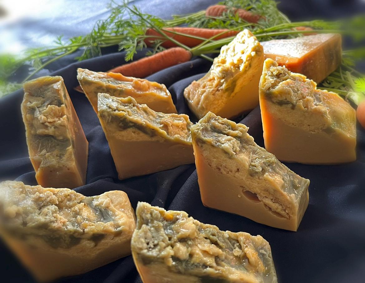 Natural carrot and orange soap